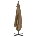 Parasol de jardin en porte-à-faux avec poteau en acier taupe