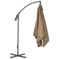 Parasol de jardin en porte-à-faux avec poteau en acier taupe