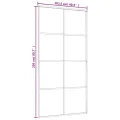 Porte coulissante Noir 102,5x205 cm Verre ESG et aluminium