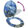 Siège de toilette avec Couvercle MDF Dauphins