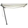 Auvent automatique avec capteur de vent et LED 400x300 cm Crème