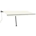 Auvent automatique avec capteur de vent et LED 400x300 cm Crème