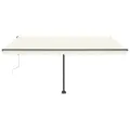 Auvent automatique avec capteur de vent et LED 400x300 cm Crème