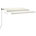 Auvent automatique avec capteur de vent et LED 400x300 cm Crème