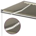 Auvent automatique avec capteur de vent et LED 400x300 cm Crème