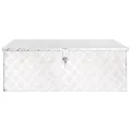 Boîte de rangement Argenté 90x47x33,5 cm Aluminium
