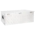 Boîte de rangement Argenté 90x47x33,5 cm Aluminium