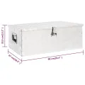 Boîte de rangement Argenté 90x47x33,5 cm Aluminium