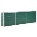 Lit surélevé de jardin Acier galvanisé 240x40x77 cm Vert