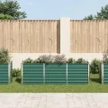 Lit surélevé de jardin Acier galvanisé 240x40x77 cm Vert