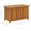 Boîte de rangement de jardin 90x50x58 cm bois d'acacia massif