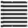 Écran de balcon Anthracite et blanc 90x600 cm Tissu Oxford