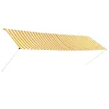 Auvent rétractable 400x150 cm Jaune et blanc