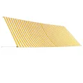 Auvent rétractable 400x150 cm Jaune et blanc