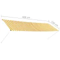 Auvent rétractable 400x150 cm Jaune et blanc
