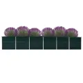 Lit surélevé de jardin Acier galvanisé 480x80x77 cm Vert