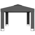 Tonnelle avec toit double 3x3 m Anthracite