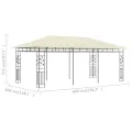 Belvédère avec moustiquaire 6x3x2,73 m Crème