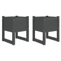 Jardinières 2 pcs Gris 40x40x52,5 cm Bois massif de pin