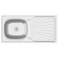 Jeu d'évier de cuisine et égouttoir argenté 1000x500x155mm inox