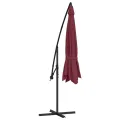 Parasol de jardin en porte-à-faux et poteau en aluminium
