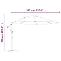 Parasol de jardin en porte-à-faux et poteau en aluminium