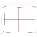 Voile de parasol tissu oxford rectangulaire 4x5 m blanc
