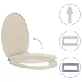 Siège de toilette à fermeture en douceur Abricot Ovale