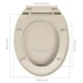 Siège de toilette à fermeture en douceur Abricot Ovale
