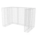 Cadre à gabion de poubelle double Acier 180 x 100 x 120 cm
