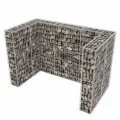Cadre à gabion de poubelle double Acier 180 x 100 x 120 cm