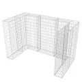 Cadre à gabion de poubelle double Acier 180 x 100 x 120 cm