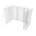 Cadre à gabion de poubelle double Acier 180 x 100 x 120 cm