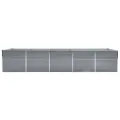 Lit surélevé de jardin Acier galvanisé 400x80x77 cm Gris