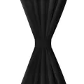 2 pcs Rideau à Passant Micro Satin Noir 140 x 225 cm