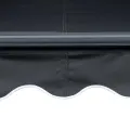 Auvent manuel rétractable avec LED 350x250 cm Anthracite