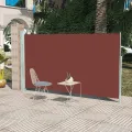 Auvent latéral rétractable de patio 160x300 cm Marron