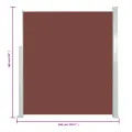 Auvent latéral rétractable de patio 160x300 cm Marron