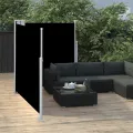 Auvent latéral rétractable Noir 140 x 600 cm
