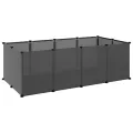 Cage pour petits animaux Noir 144x74x46,5 cm PP et Acier