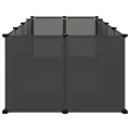 Cage pour petits animaux Noir 144x74x46,5 cm PP et Acier