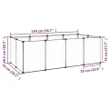 Cage pour petits animaux Noir 144x74x46,5 cm PP et Acier