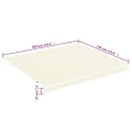 Tissu de remplacement pour auvent Crème 4x3,5 m