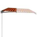 Auvent manuel rétractable 600x300 cm Orange et marron