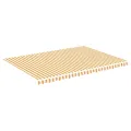 Tissu de remplacement pour auvent Jaune et blanc 5x3,5 m