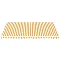 Tissu de remplacement pour auvent Jaune et blanc 5x3,5 m