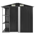 Abri de jardin avec étagère Anthracite 205x130x183 cm Fer