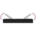 Transat 1 pc avec table noir résine tressée