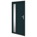 Porte d'entrée anthracite 98x208 cm PVC