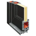 Porte d'entrée anthracite 98x208 cm PVC